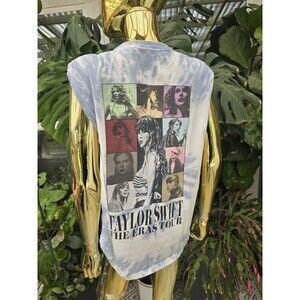 Taylor Swift Eras Tour 2023 Official‎ Merch Blue Tie Dye Tank Shirt Medium